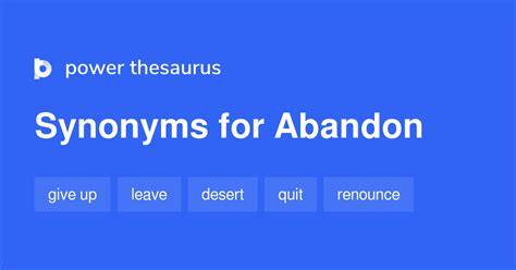 Abandon synonyms - 4 494 Words and Phrases for Abandon