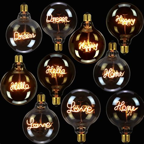 Tianfan Led Bulbs Vintage Light Bulb Big Globe Alphabet Filament W