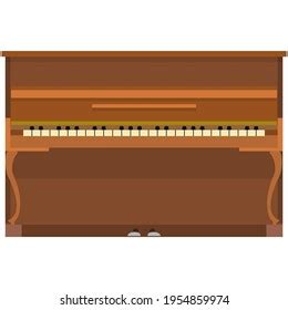 Piano Keyboard Musical Instrument Vector Isolated Stock Vector Royalty