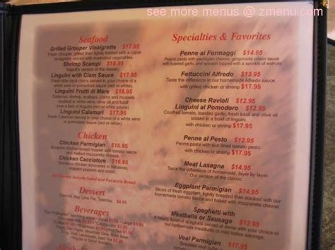 Online Menu Of Napolis Italian Restaurant And Pizzeria Restaurant Sarasota Florida 34242 Zmenu