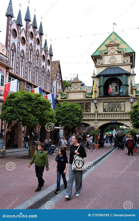 Germany Rust May 2023 Walking Street In The Europa Park Editorial