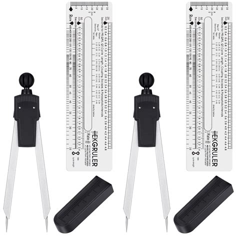 Buy 2 Sets EKG Caliper And EKG Ruler Combination Set ECG Calipers