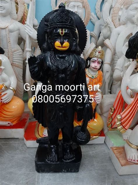 White Hanuman Ji Marble Statue For Temple Size 12 72 Inches At Rs