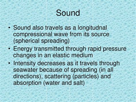 PPT Light And Sound In The Ocean PowerPoint Presentation Free