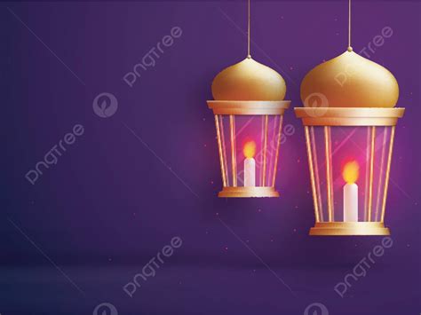 Glowing Illuminated Lamps For Islamic Festivals Concept Arabian Islamic