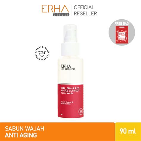 Jual ERHA Sabun Wajah Anti Aging Age Corrector Facial Wash AHA BHA