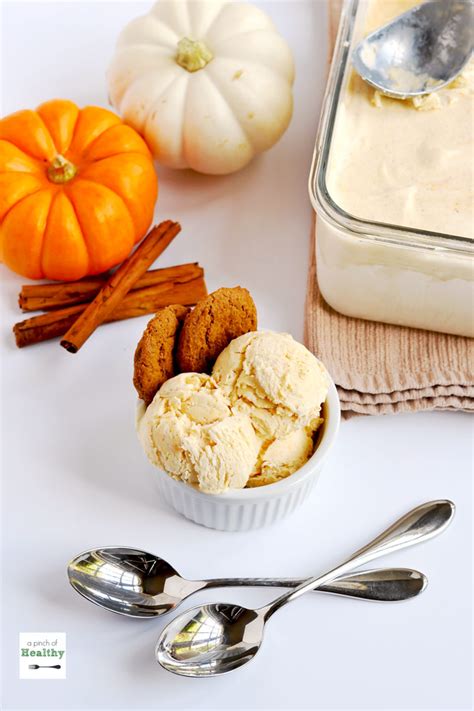 Pumpkin Spice Ice Cream No Churn A Pinch Of Healthy