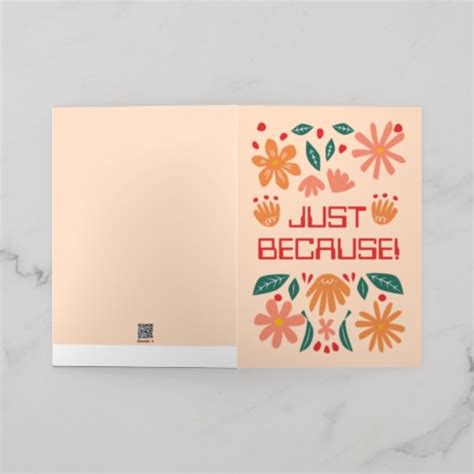 Customized Just Because Greeting Card Zazzle