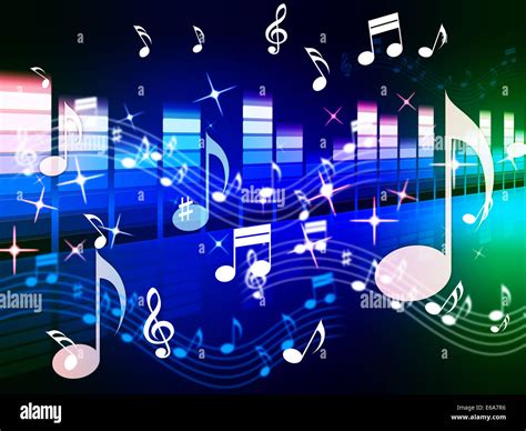 Multicolored Music Background Showing Song RandB Or Blues Stock Photo ...