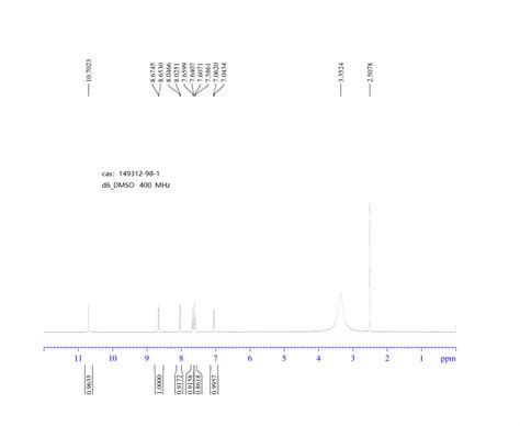 5 Hydroxyquinoline 2 Carboxylic Acid 149312 98 1 1H NMR Spectrum