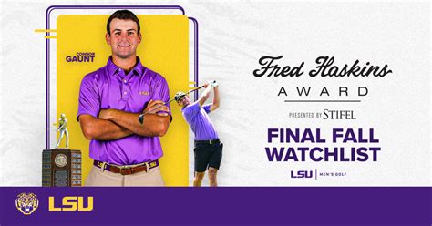 Connor Gaunt Named To The Final Haskins Award Watch List Lsu