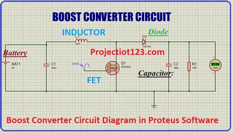 Boost Converter Circuit Diagram In Proteus Software Projectiot123 Technology Information