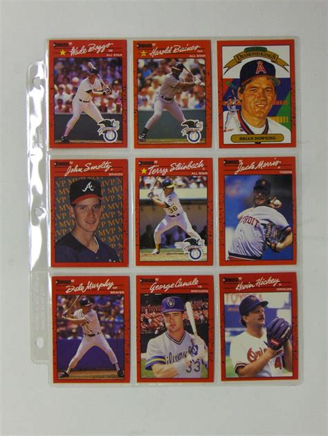 Baseball Cards By Fleer Topps Donruss Leaf Upper Deck Etsy UK