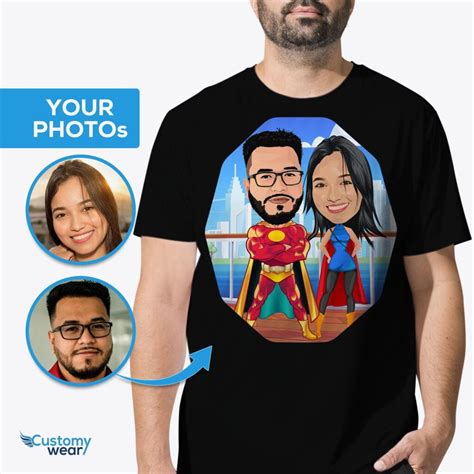 Camisas personalizadas para parejas de superhéroes transforma tus