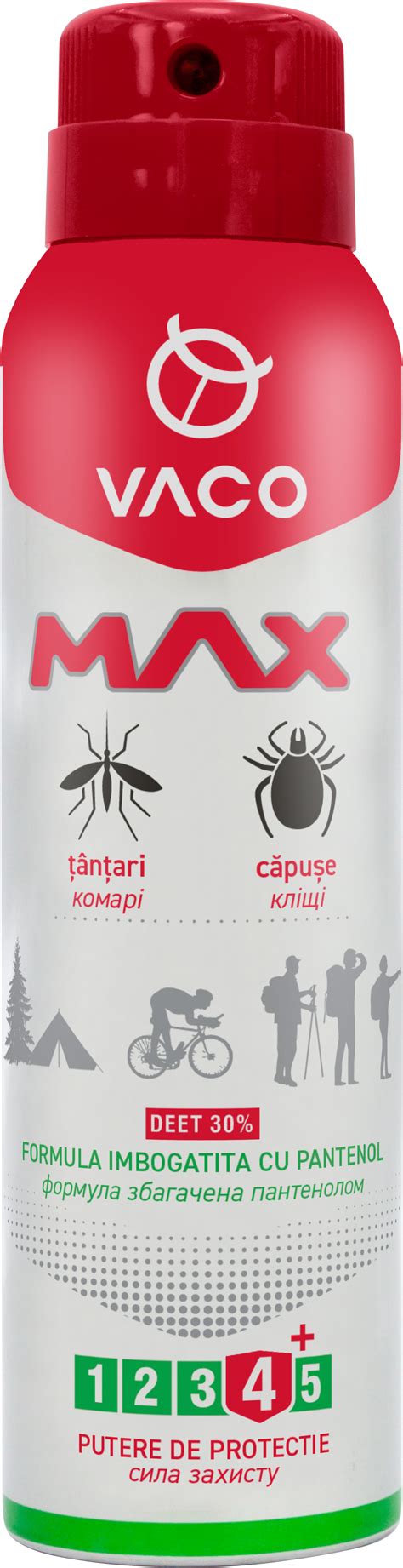 Аерозоль Vaco Max від комарів кліщів і мошок Deet 30% з пантенолом 100 ...