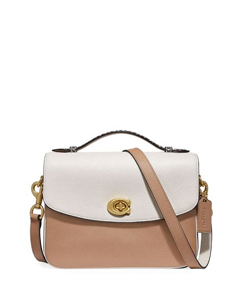 Coach Cassie Colorblock Exotic Crossbody Bag In White Lyst