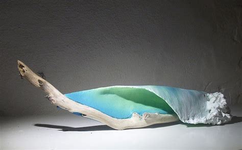 Driftwood Sculpture Series Of Wave Art By Johny Surf Art