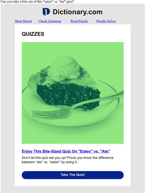 Dictionary.com: 👀 Grammar Check: "Eaten" Vs. "Ate" | Milled