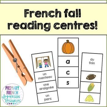 French Fall L Automne Reading Centres Teaching French Spanish