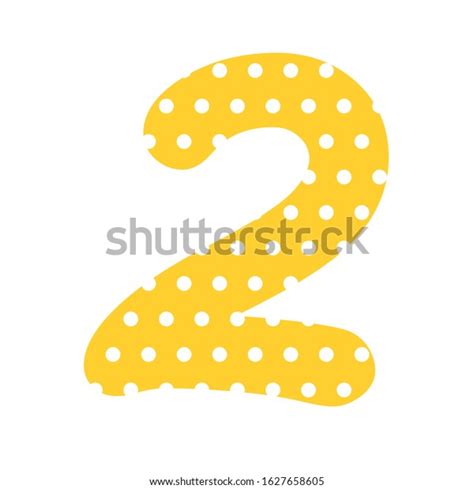 Polka Dot Number 2 Clipart Image Stock Vector (Royalty Free) 1627658605 ...