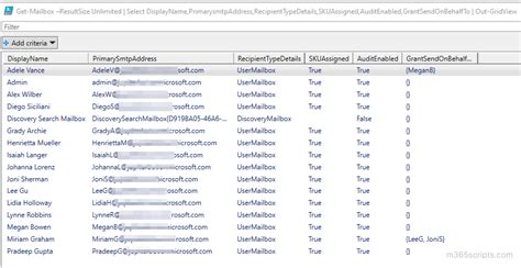 Get Mailbox Details In Microsoft Using Powershell