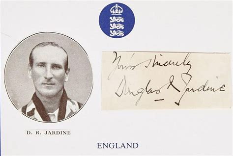 Douglas Jardine Signed Paper with Bodyline Cricket Connection ...