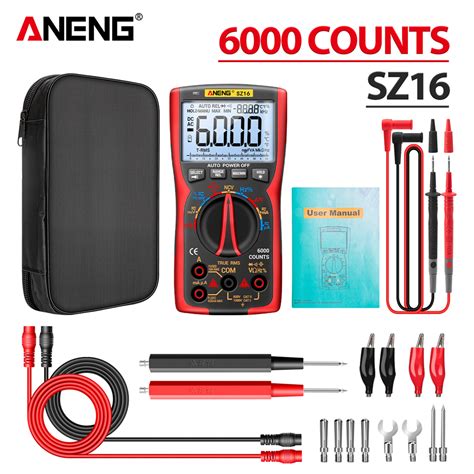 Aneng Sz16 Digital Multimeter 6000 Professional True Rms Analog Tester Multimetro Diy Transistor