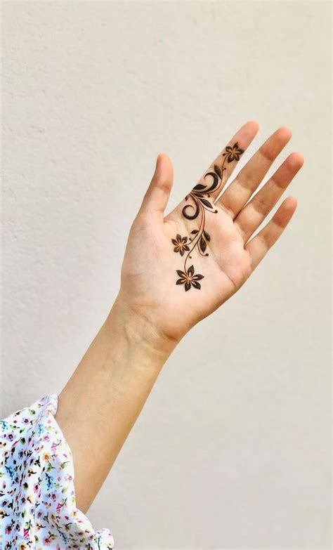 70 Minimal Henna Designs : 1st Finger to Palm I Take You | Wedding ...