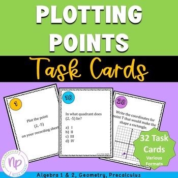 Plotting Points On The Coordinate Plane Activity Task Cards By Math