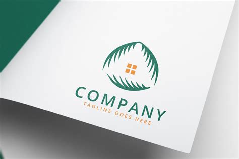 Coconut Palm Leaf House Logo Design Template By Amadul Codester