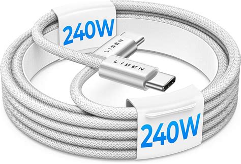 Amazon LISEN USB C To USB C Cable 3 3ft 240W Certified USB C