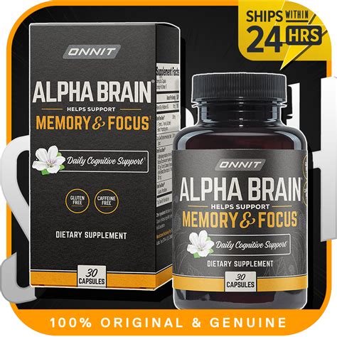 ONNIT Alpha Brain Premium Nootropic Brain Supplement 30 Count For Men