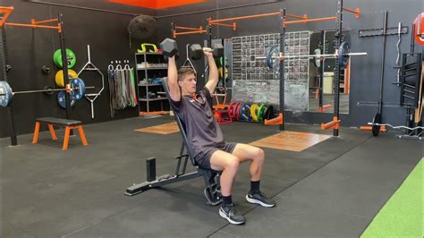 Seated Overhead Dumbbell Press Youtube