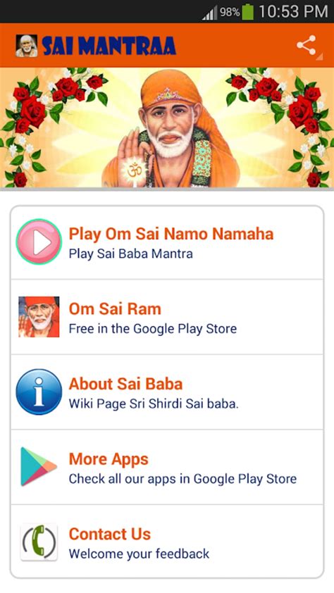 Sai Mantraa Om Sai Namo Namaha Apk For Android Download