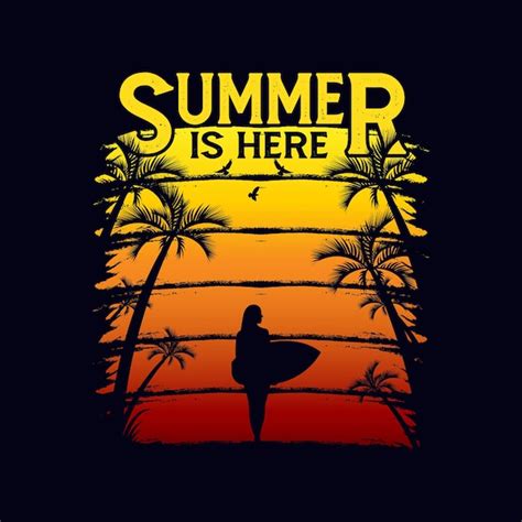 Premium Vector Retro Vintage Summer T Shirt Design Template Retro