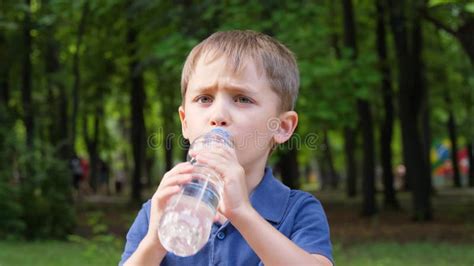 Happy Children Drinking Water At Cooler Stock Vector Illustration Of