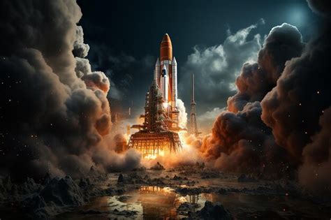 Premium AI Image | Launch_Readiness SpaceBound_Rocket_Prepared for Liftoff