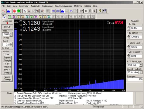 Truerta Audio Spectrum Analyzer Software