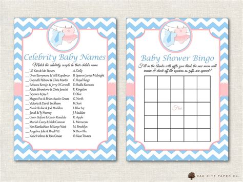 Twin Baby Shower Games Twin Shower Games Baby Shower Games Etsy