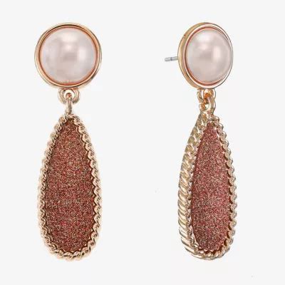 Monet Jewelry Simulated Pearl Drop Earrings Color Silvertone JCPenney