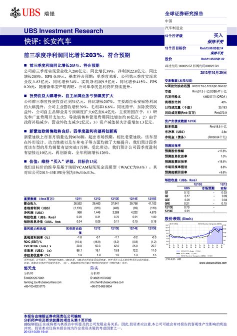 前三季度净利润同比增长203，符合预期