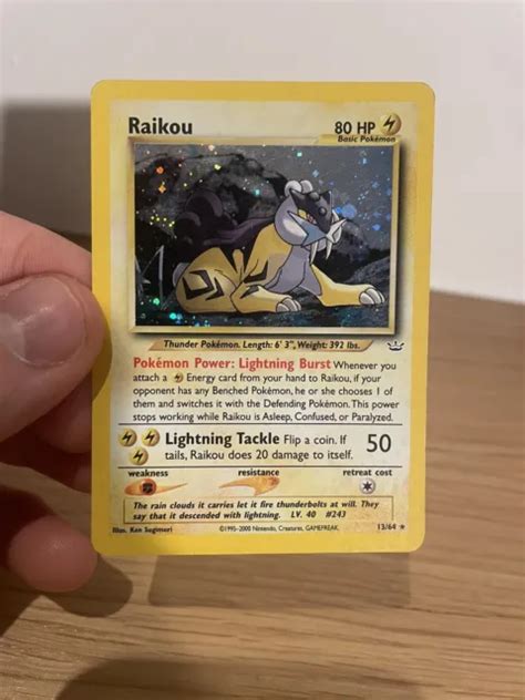 Carte Pok Mon Raikou Neo Revelation Wizards Edition Holo