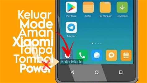 Cara Keluar Dari Mode Aman Safe Mode Xiaomi Tanpa Tombol Power YouTube