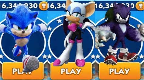 Sonic Dash Movie Sonic Vs Rouge Dash Vs Werehog Movie Sonic Vs All Bosses Zazz Eggman Youtube