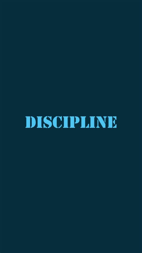 the word discipline is written in blue on a black background