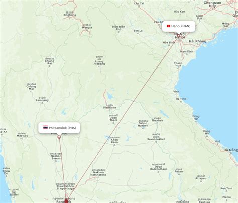 All Flight Routes From Hanoi To Phitsanulok Han To Phs Flight Routes