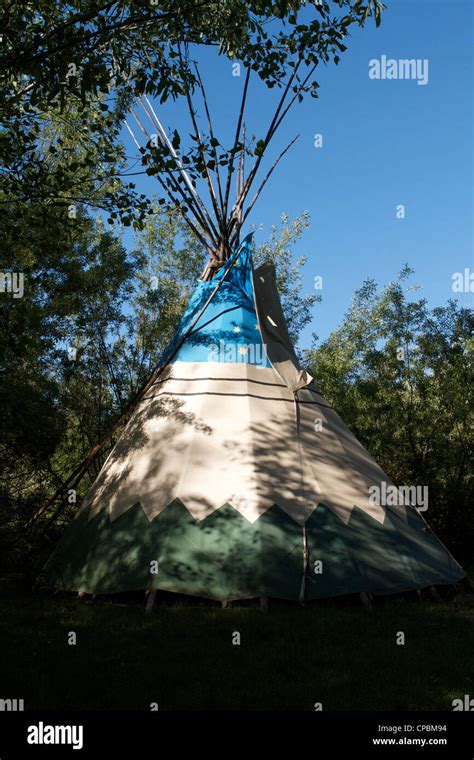 Native American Indian Tipi At The Camp Lotus Lodge And Campground On The