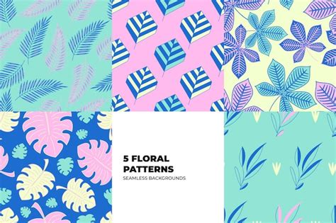 Premium Vector Botanical Background Set