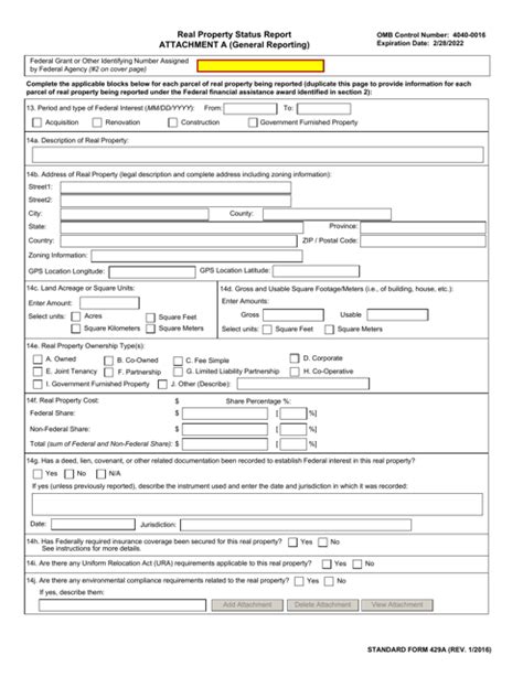 Form Sf 429 Attachment A Fill Out Sign Online And Download Fillable