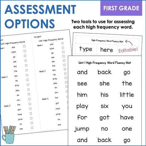 Benchmark Advance High Frequency Words Practice First Grade Units